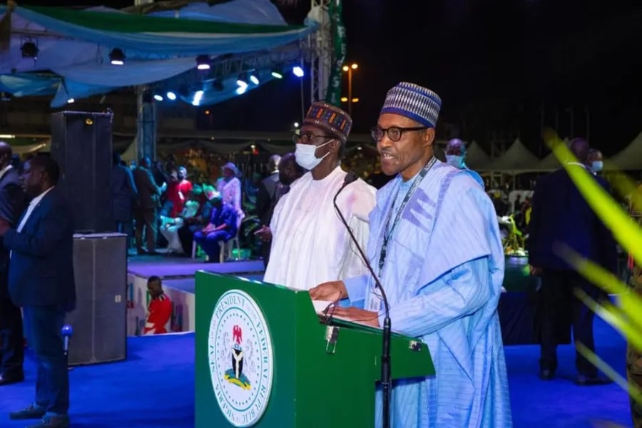 APC Convention: Moment President Buhari Arrived Eagles Squar