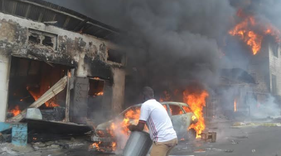 Properties Destroyed As Fire Guts Popular Jos Motor Park