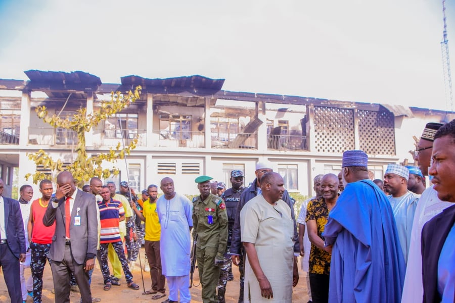 Kano Fire: Gawuna Visits Scene, Sympathise With Police