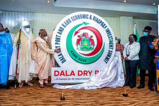 Ganduje Unveils Dala Dry Port Logo, Theme