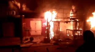 PHOTOS: Fire razes shops, part of mosque in Hadejia market 