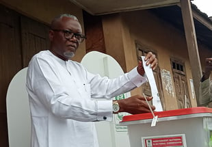 #EkitiDecides2022: Bisi Kolawole Casts Vote In Efon-Ekiti