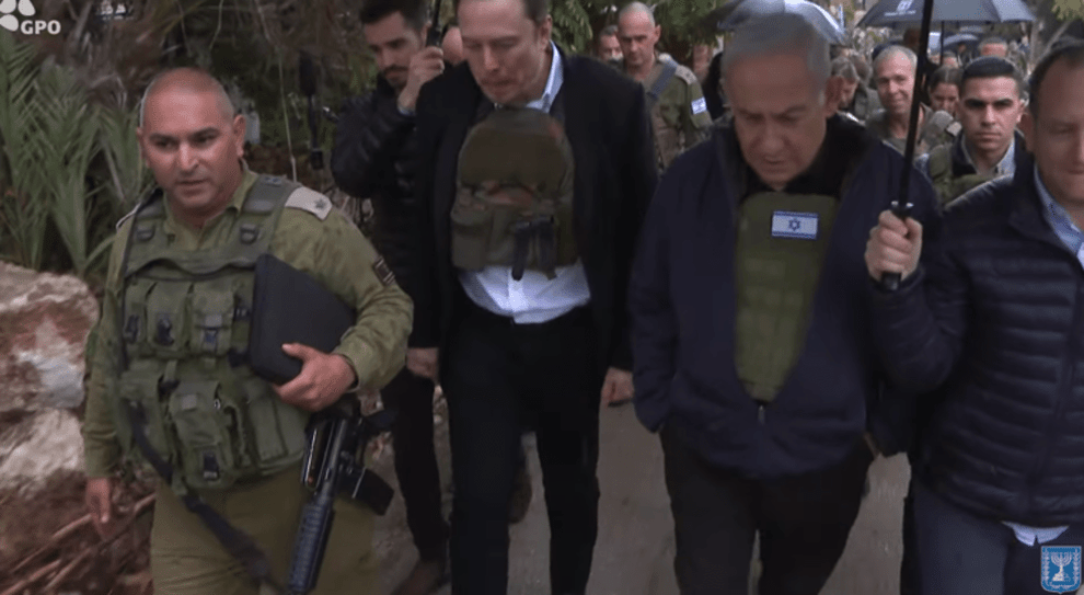 Elon Musk tours Kfar Azza Kibbutz in Israel amidst Hamas att