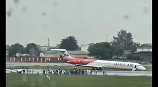 BREAKING: Dana Air flight crash-lands at Lagos airport