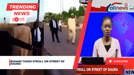 Buhari Takes Stroll On Street Of Daura