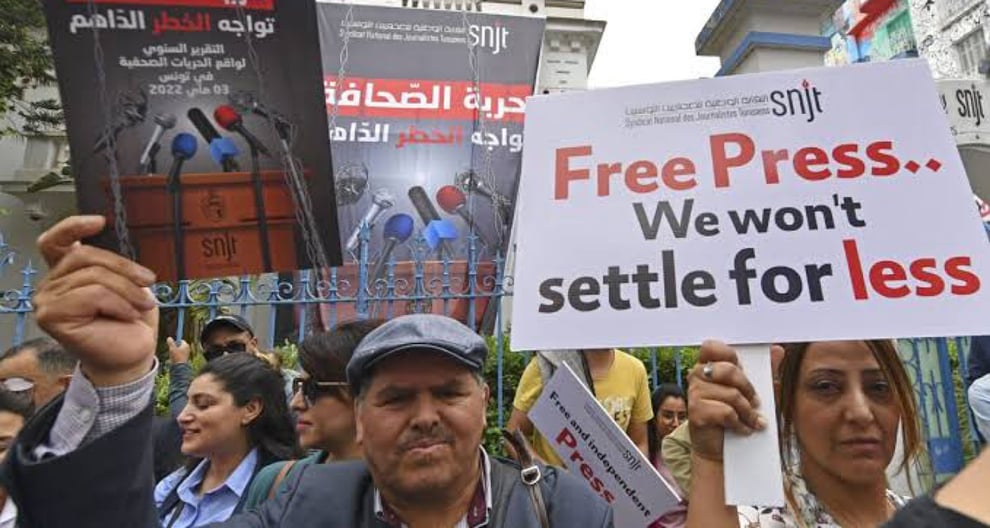 Journalists Protest In Tunisia Over Press Freedom