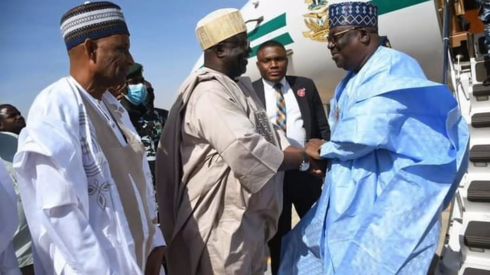 Lawan Arrives Damaturu To Receive President Buhari 