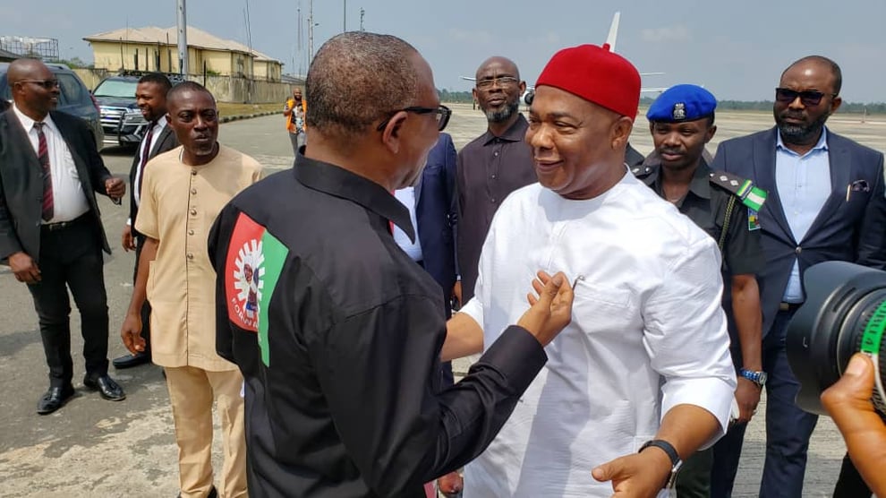 PHOTOS: Governor Uzodinma Welcomes Peter Obi In Imo State