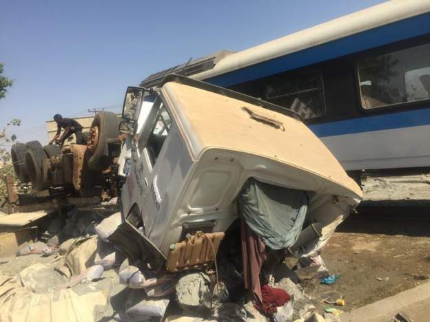 Train Crashed Into Cement Trailer In Kano