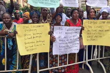 Owners, residents of demolished buildings in Lagos protest, 
