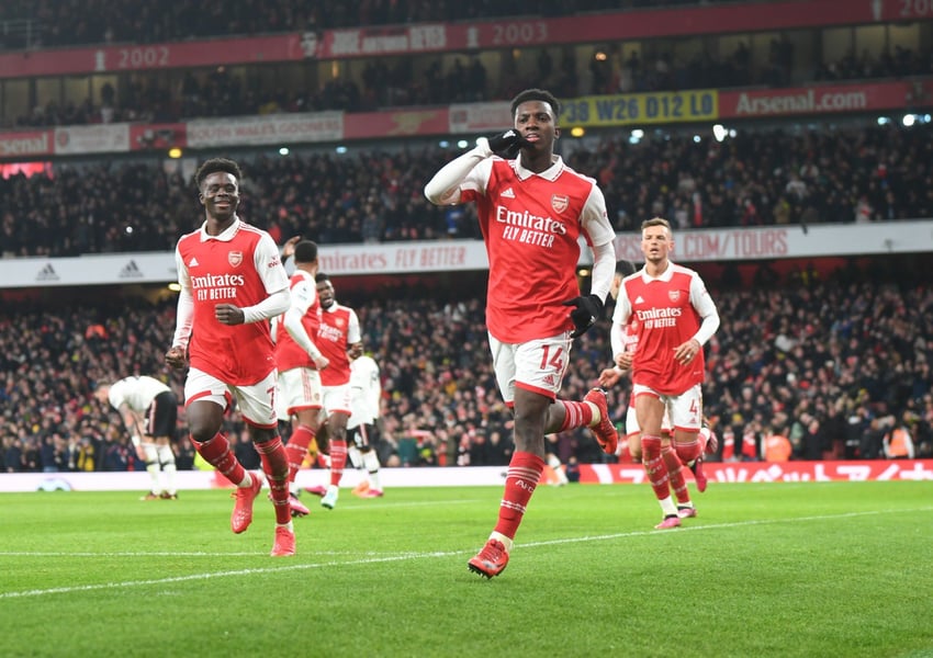 EPL: Nketiah Strikes Twice To Give Arsenal 3-2 Win Over Man 