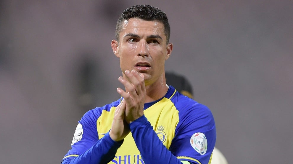 Ronaldo Celebrates Winning Saudi Pro League Award