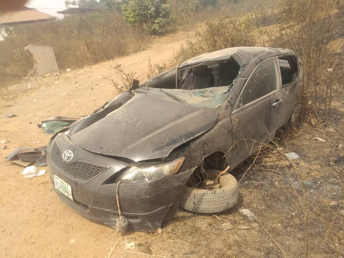 Two Injured As Vehicle Somersaults In Osun
