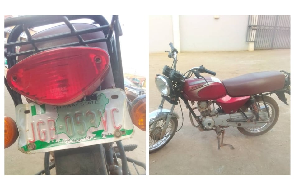 Ogun So-Safe Corps Recovers Stolen Motorcycle From Fleeing S