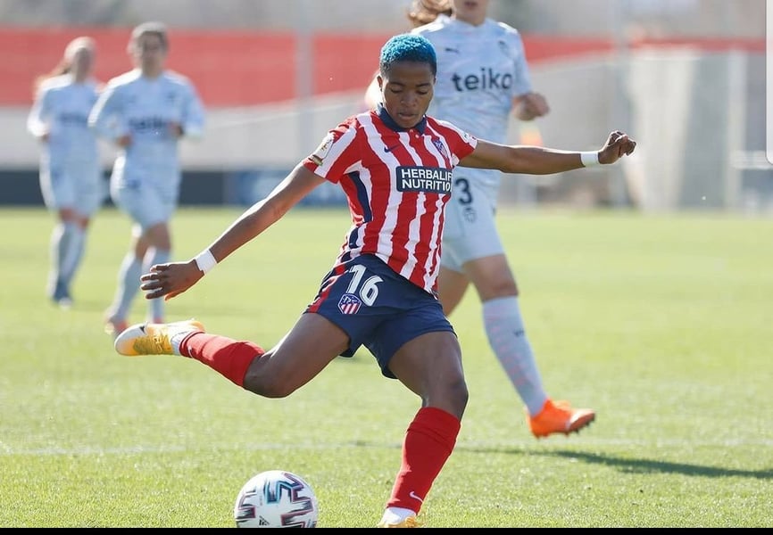 Super Falcons Star Ajibade Shines For Atletico Madrid Agains