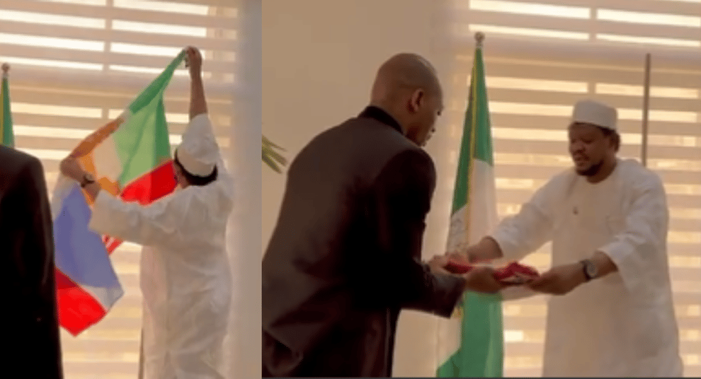 VIDEO: Watch Moment Adamu Garba Removed APC Flag From Office