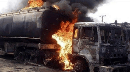 Diesel-laden tanker explodes, property razed in Kwara 
