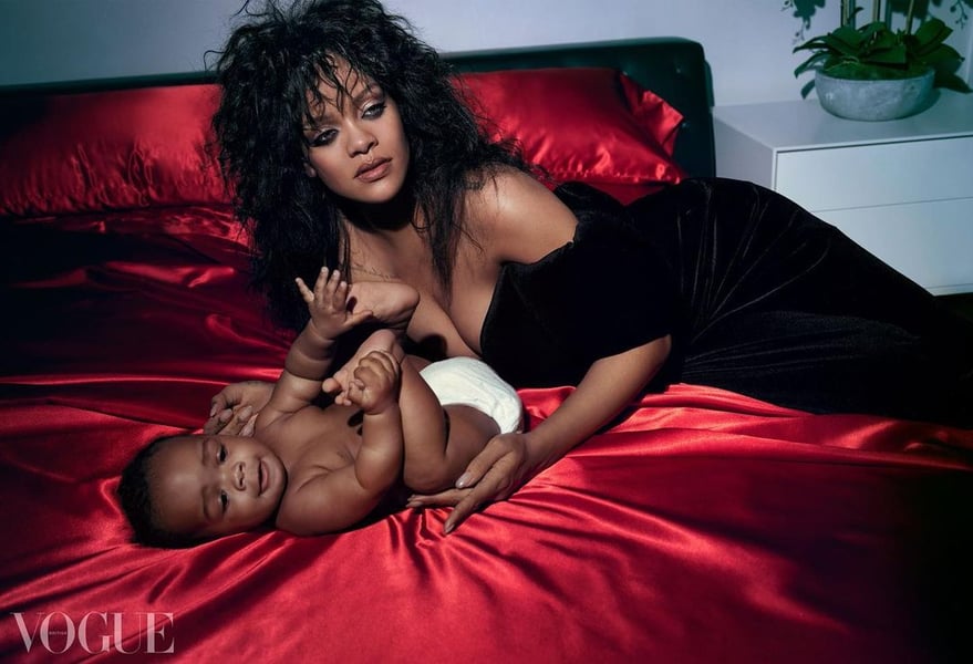  Rihanna Embraces Motherhood With Sensual Throwback Maternit