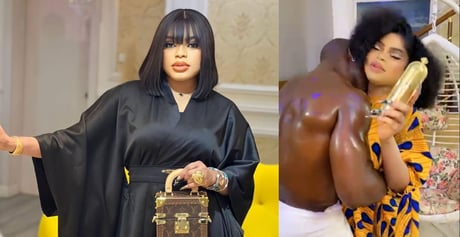 Watch As Bobrisky Gets Intimate With A Man [Video]