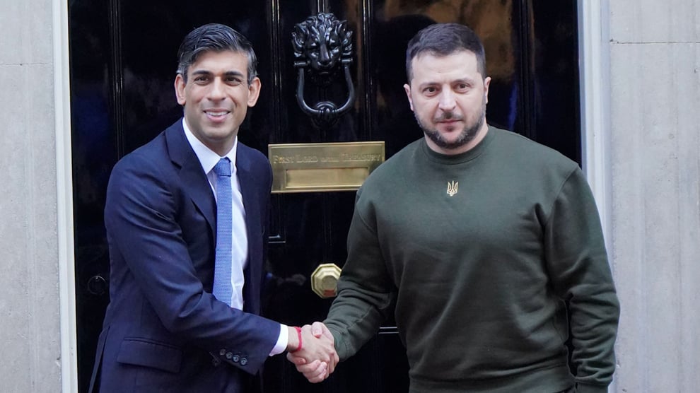 Ukraine's Zelensky Meets Sunak, Seeks More Arms