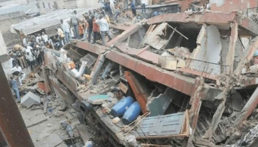 Lagos: Seven-Storey Building Collapses In Lekki, Two Bodies 
