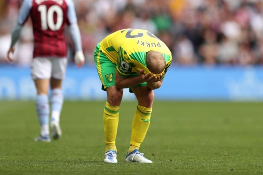 EPL: Norwich City Relegated After 2-0 Loss To Aston Villa