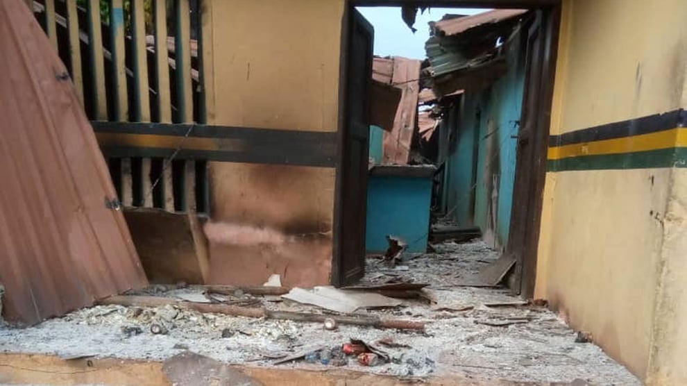 Suspected IPOB Members Set Police Station On Fire In Imo