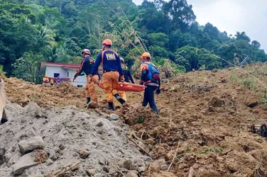 Landslides kill 10,  50 missing in Philippines, Georgia