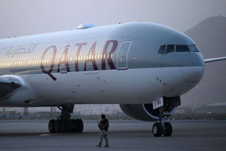 First Flight Of American Evacuees Leave Kabul Airport For Qa