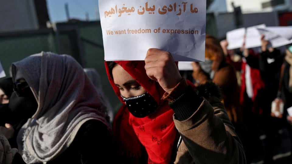 Taliban Forces Pepper-Sprayed Female Protesters In Afghanist