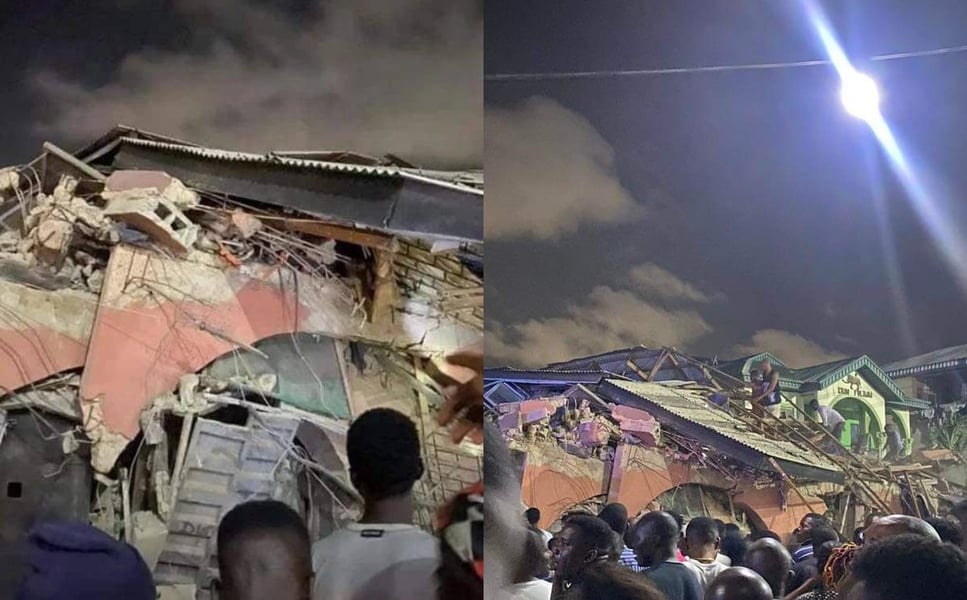Rescue Ongoing As Three-Storey Building Collapses In Lagos [