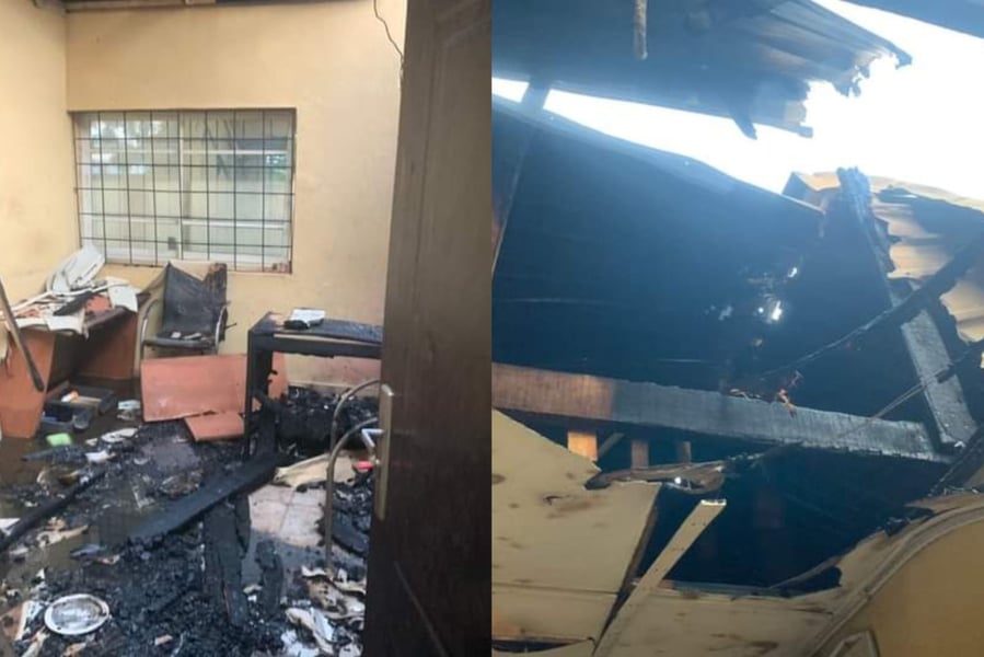 Ogun INEC Office Set Ablaze By Hoodlums - AllNews Nigeria