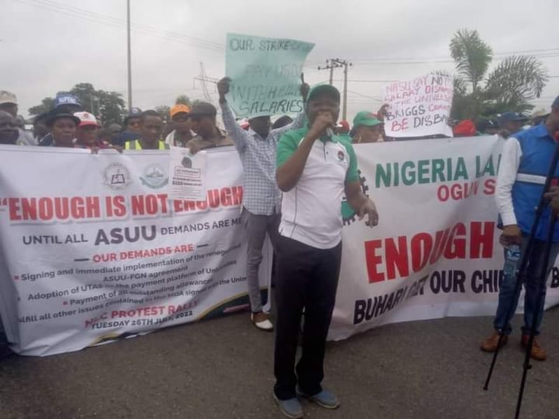 ASUU: NLC Ogun Council Protests Strike