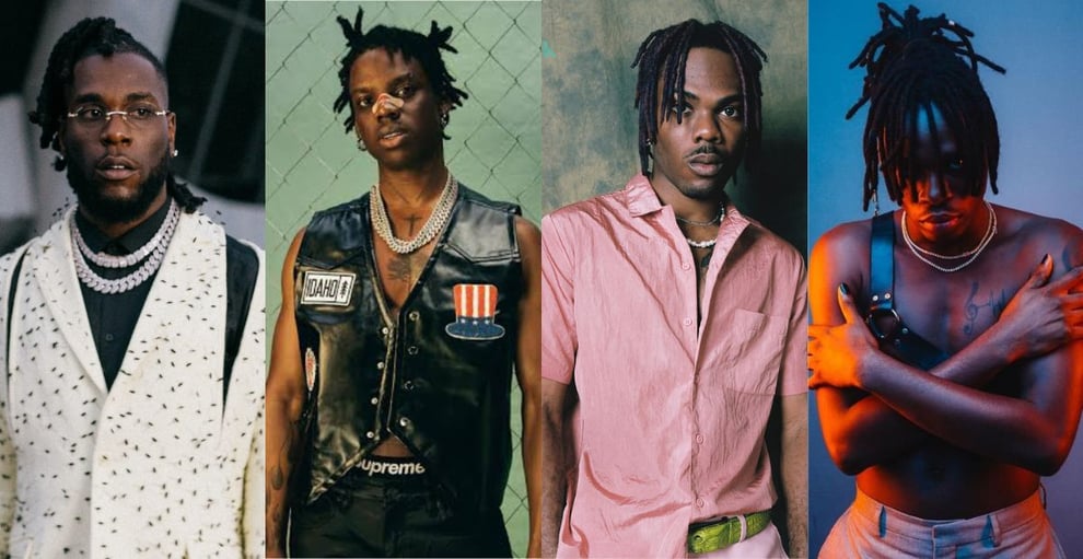 Burna Boy, Rema, CKay, Fireboy DML Bag NRJ Awards Nomination