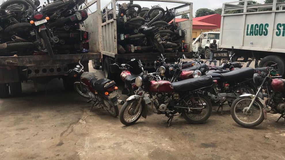 Okada Ban: 2,000 Motorcycles Crushed By Lagos Government