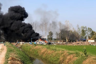 fireworks factory explosion kills 18 in Thailand