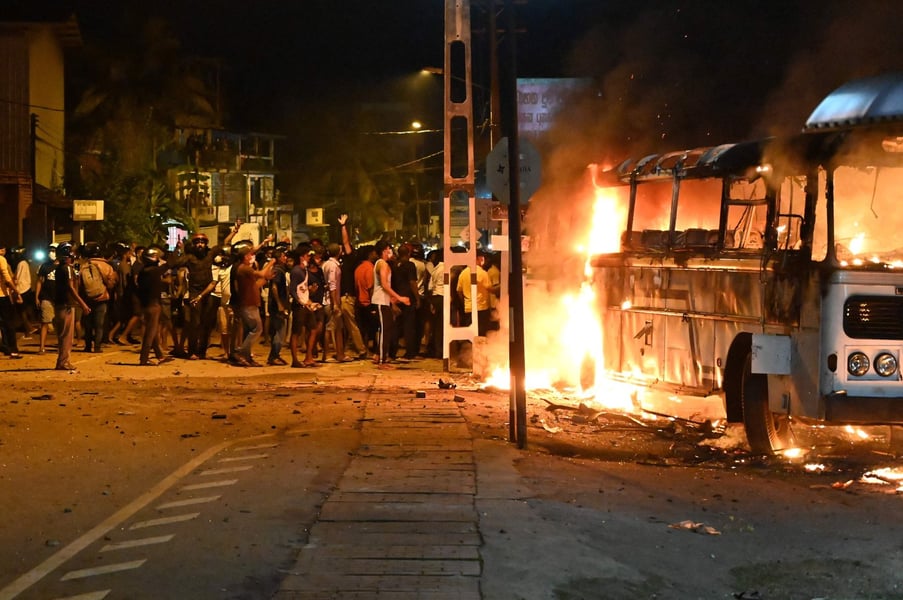 Sri Lanka Lifts Curfew As Protesters Attack President's Home