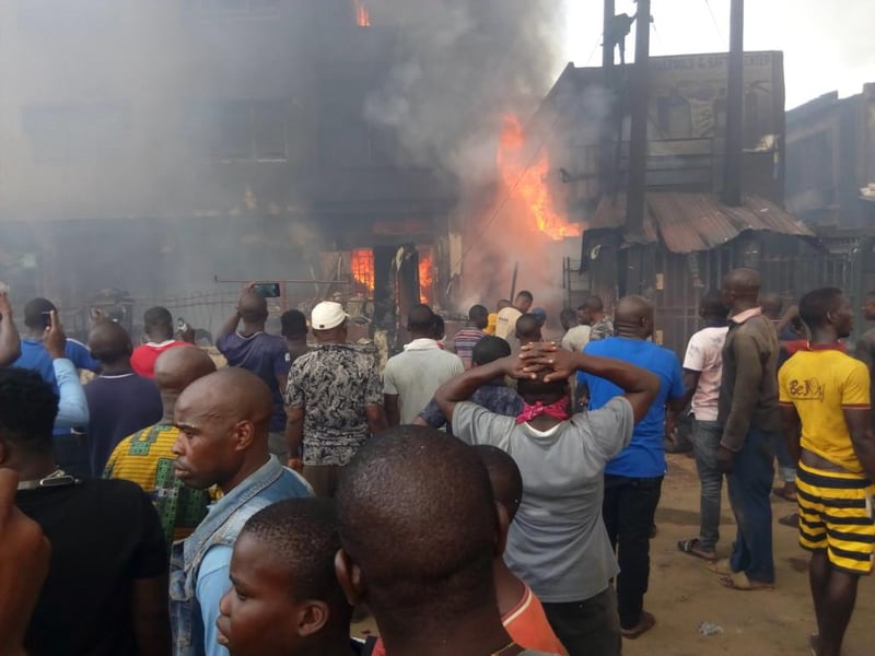 Lagos: Fire Razes Ogba Market