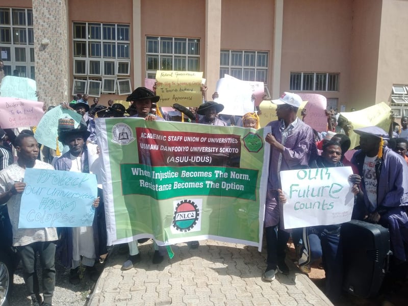 ASUU: Usmanu Danfodio Varsity Protests Withheld Salaries