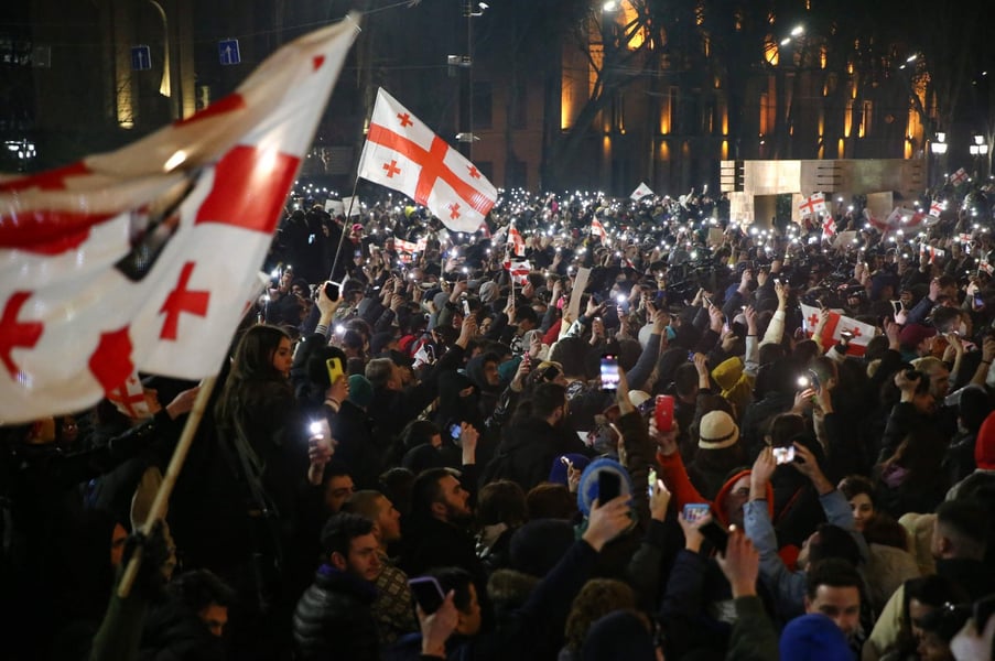 Georgians Continue Anti-Government Protests