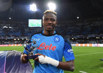 UCL: Osimhen Braces Napoli Past Frankfurt Into First-Ever Qu