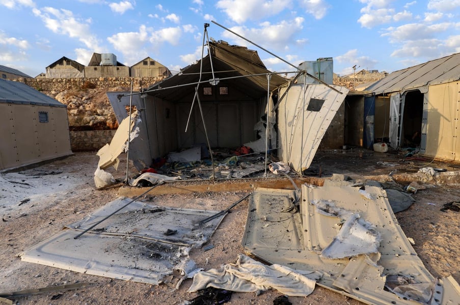 Syrian Regime Bombing Of Tent Camp Kills Six, Injures Dozens
