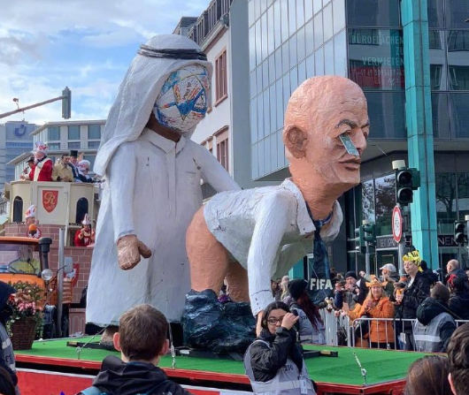 Controversial Statue Of FIFA's Infantino Unveiled In Frankfu
