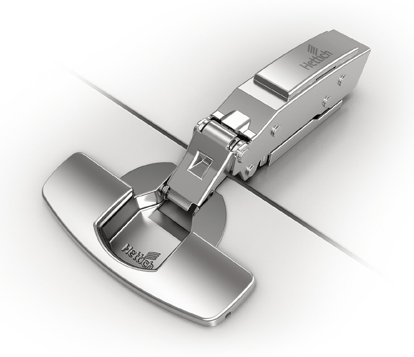 HETTICH SENSYS 110° HINGE WITH INTEGRATED SILENT SYSTEM (SENSYS 8645I), NICKEL PLATED, OVERLAY, OPENING ANGLE 110°, TH-DRILLING PATTERN 52…