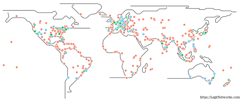 Map of Servers