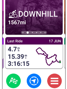 Garmin Downhill Ride Profile