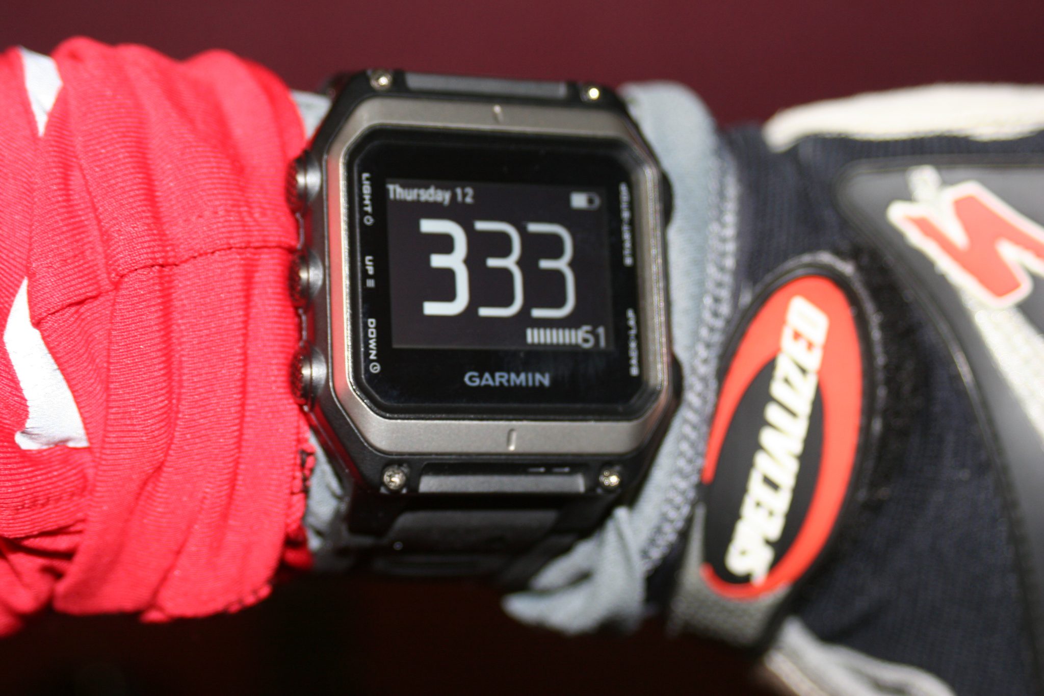 Epix - Pre-trail run. Not sure why I had my cycling gloves on.