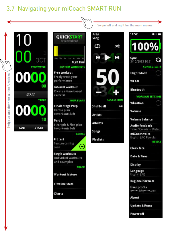 Navigating With Touchscreen