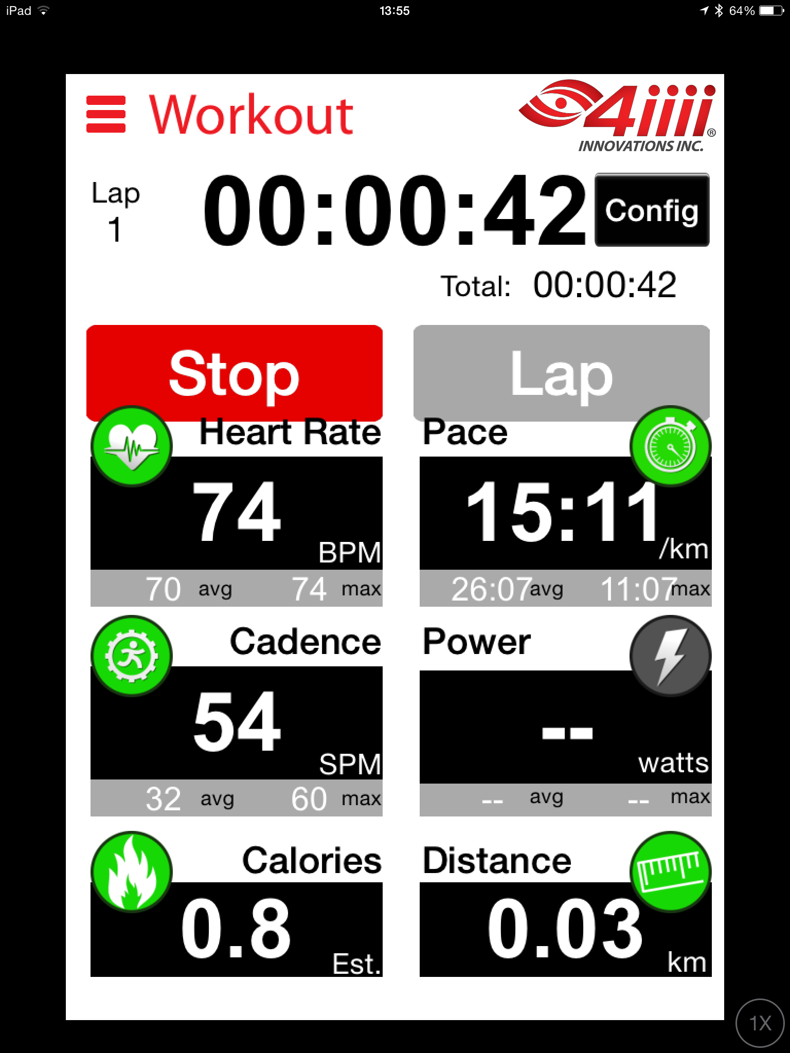 4iiii Viiiiva V100 Running Cadence