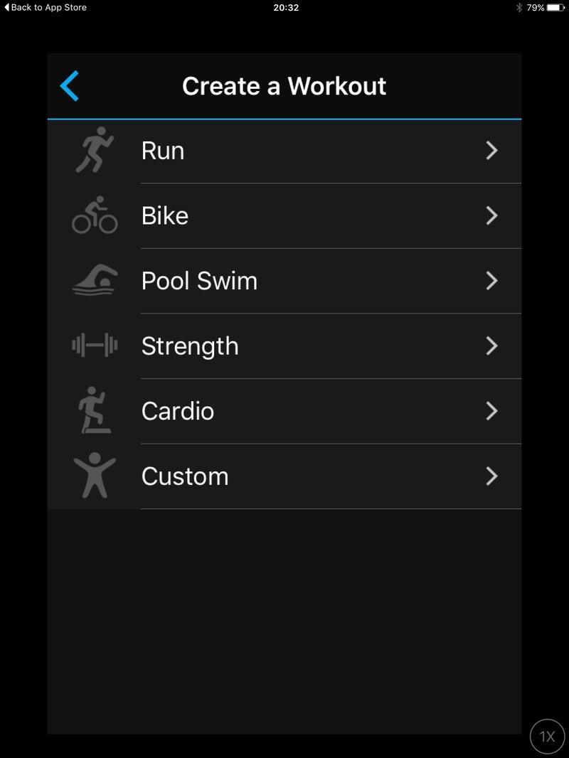 Garmin Connect Mobile Workout Creator